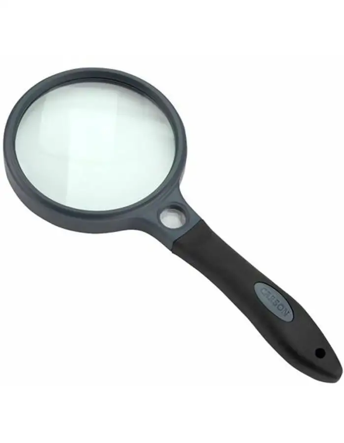 Carson SG-10 Handlupe mit Gummi Griff 2-fach 90 mm Linsendurchmesser