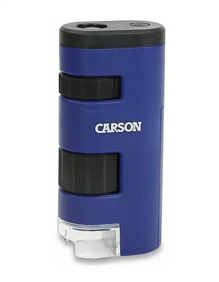 Carson MM-450 Handmikroskop LED 20-60x Vergrößerung Blau