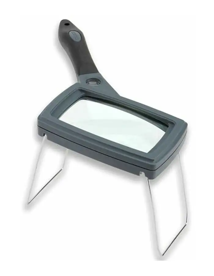 Carson SG-16 Handlupe 2.5x/11.5x 85mm mit Gummigriff und Klappständer