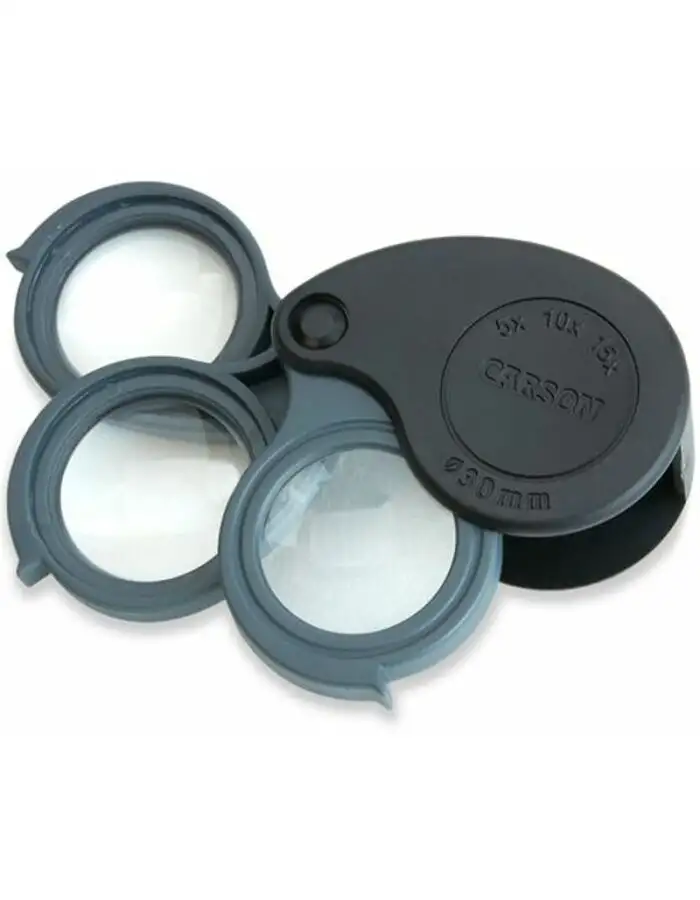Carson TV-15 Einschlaglupe Multi-Power 5-15x, 30mm, kompakt, für Juweliere