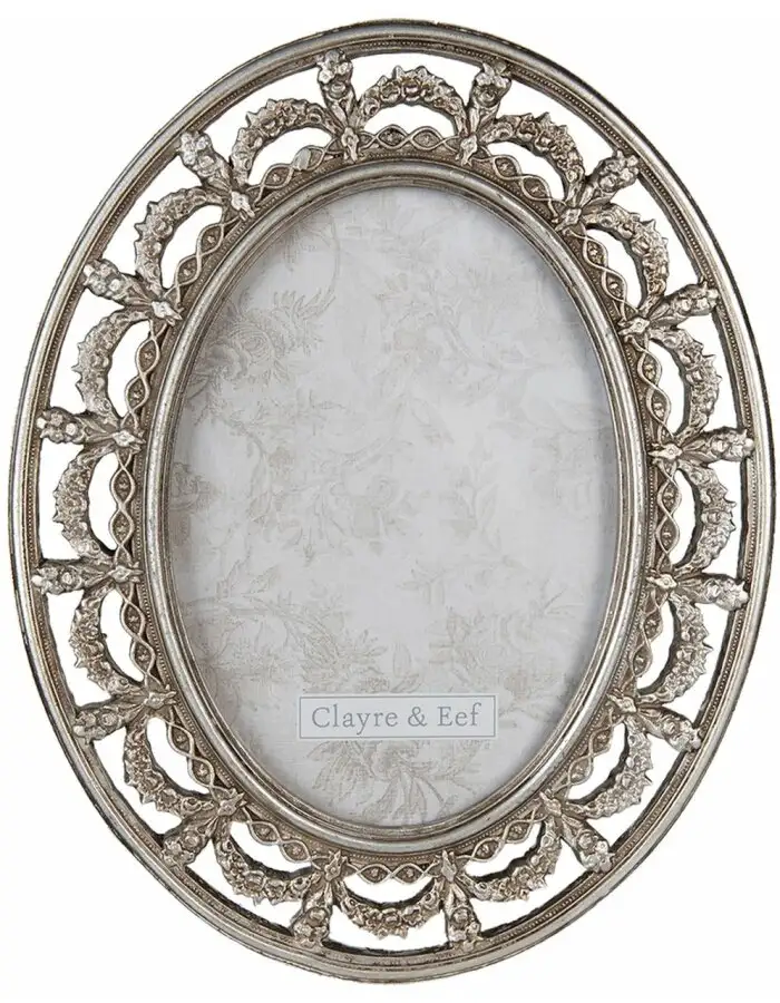 Clayre & Eef 2F0926 Fotorahmen 20x1x25 cm 13x18 cm Silberfarbig