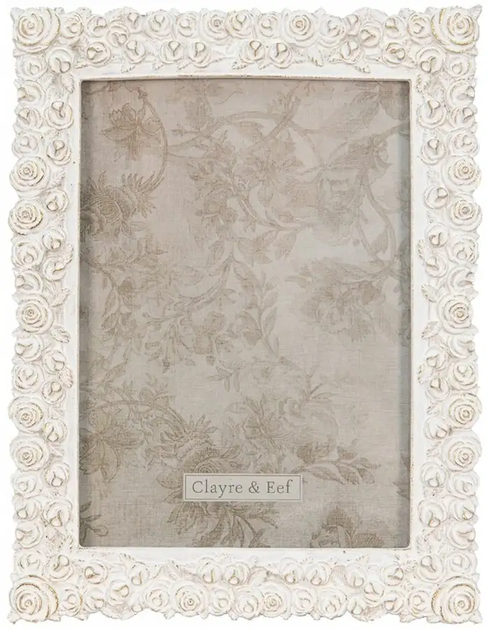 Clayre & Eef 2F0936 Bilderrahmen Weiß 12x2x18 cm 13x18 cm