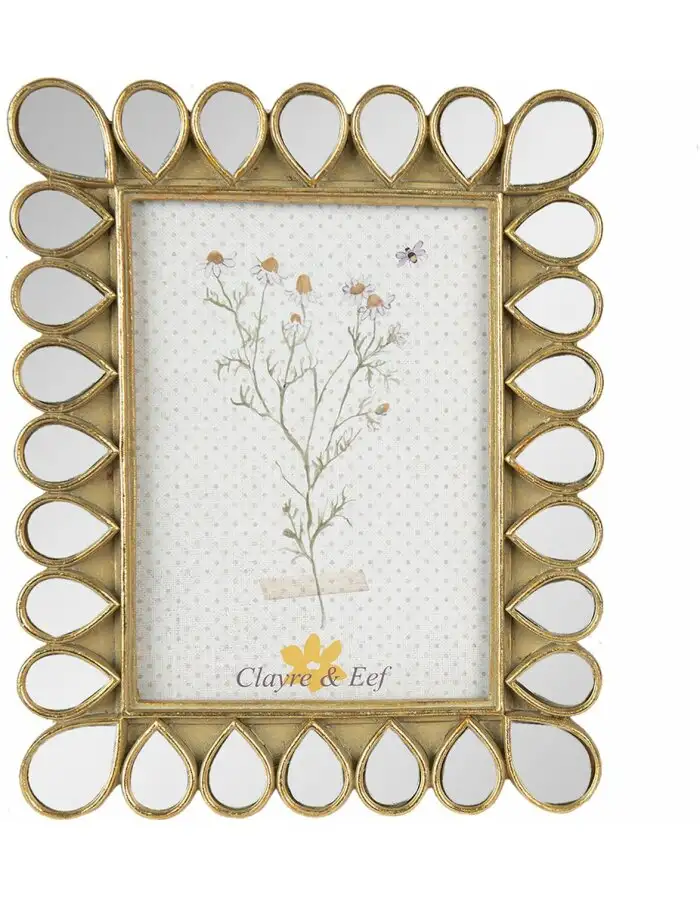 Clayre & Eef 2F0954 Fotorahmen Gold 19x2x24 cm für 13x18 cm Foto