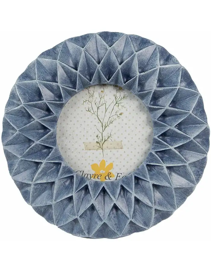 Clayre & Eef 2F1035 Bilderrahmen Blau 16x2 cm Innenmaß 8 cm