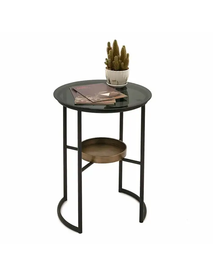 Clayre & Eef 50675 Beistelltisch Braun Durchmesser 43x55 Zentimeter