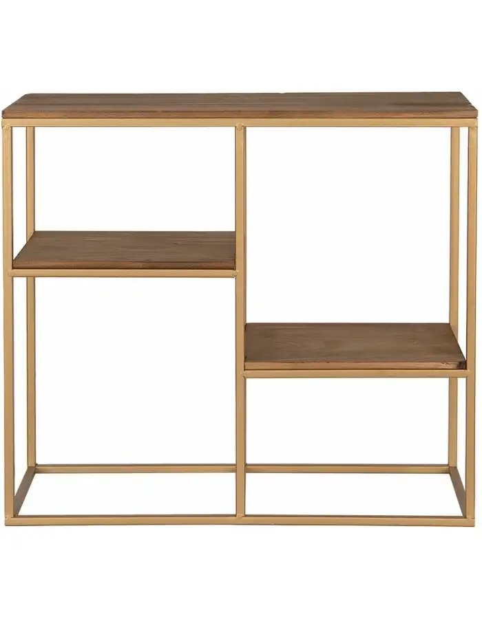 Clayre & Eef 50744 Wandregal Goldfarbig 53x18x49 cm