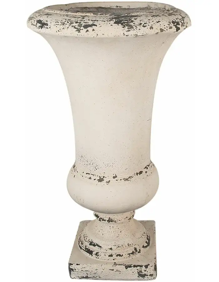 Clayre & Eef 50758 Blumentopf Beige Ø 34x62 Zentimeter