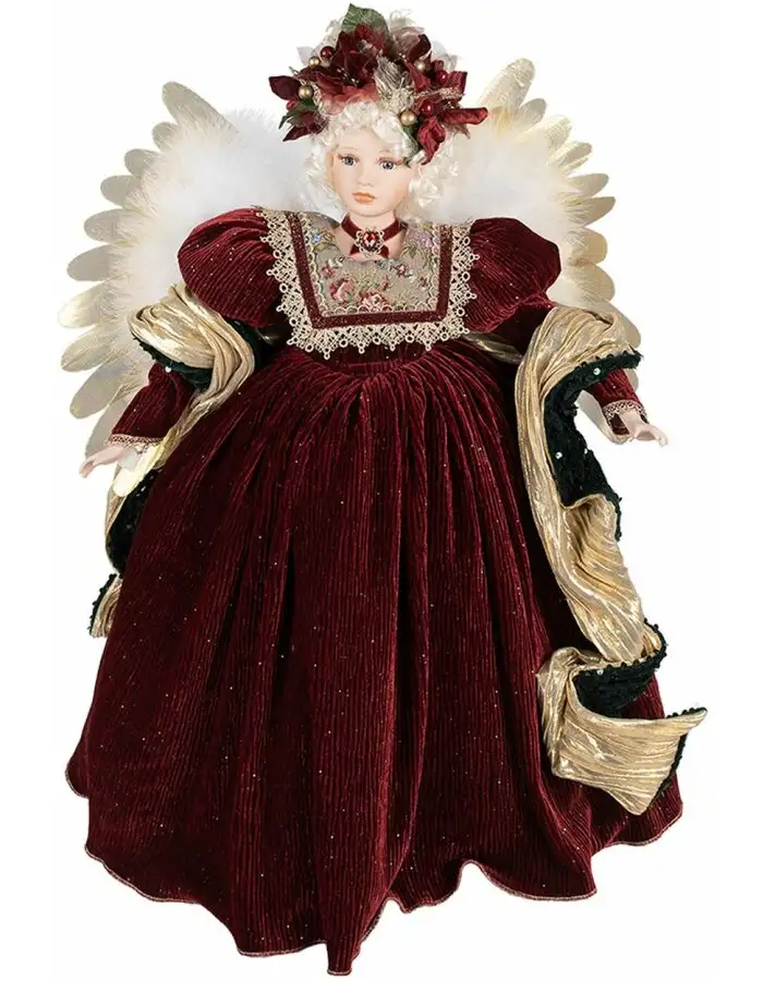 Clayre & Eef 50764 Deko Engel Rot 50x23x65 cm