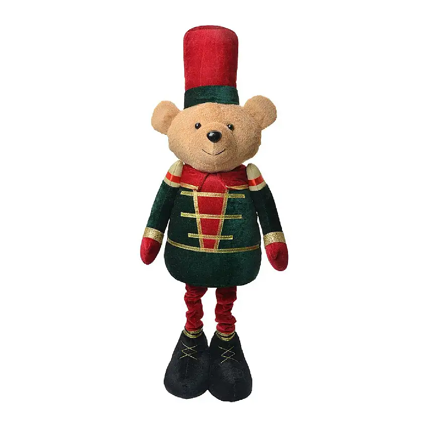 Clayre & Eef 50825 Dekoration Bär 25x15x58 cm Braun und Rot