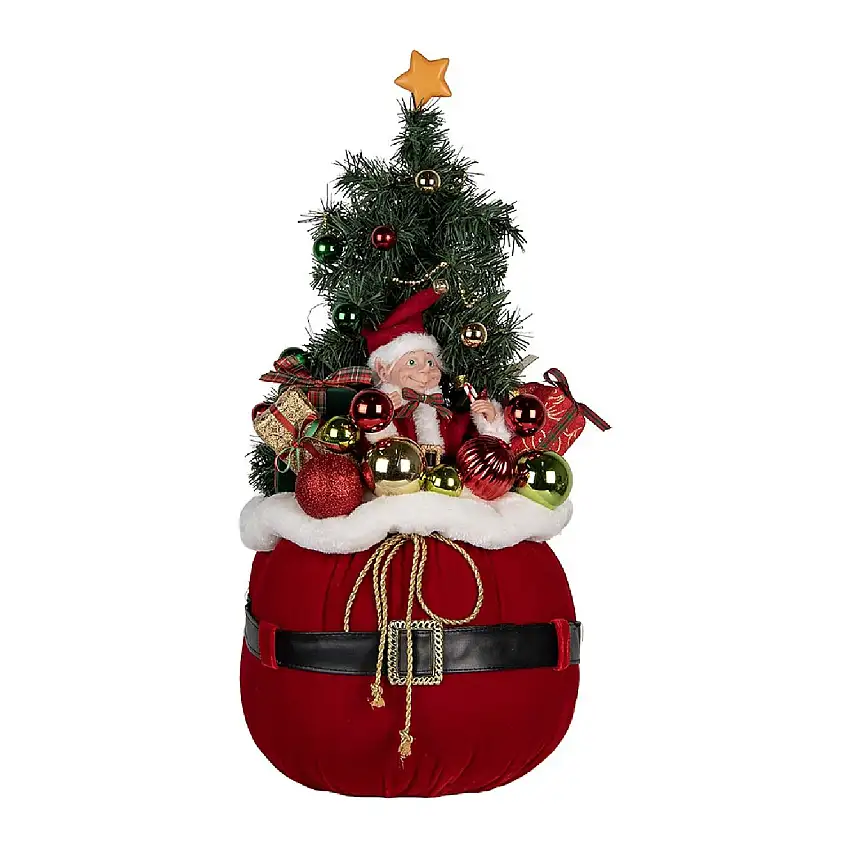 Clayre & Eef 50829 Dekoration Weihnachtsbaum mit LED Ø 30x70 cm