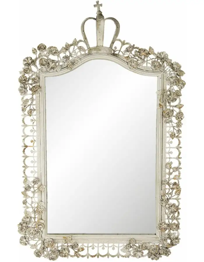 Clayre & Eef 52S211 Spiegel 63x6x102 cm Beige Rechteck Wandspiegel