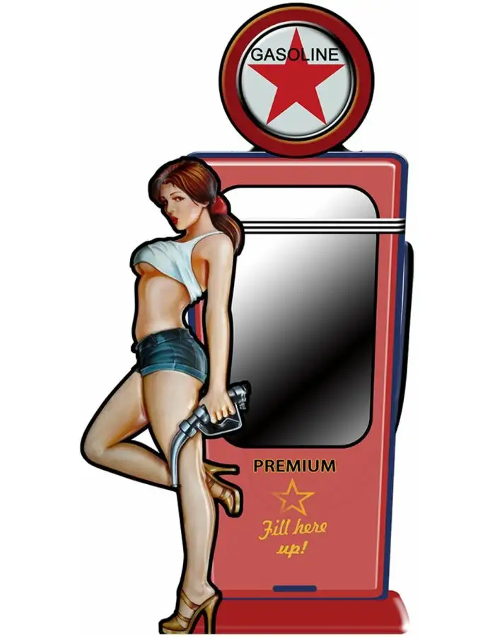 Clayre & Eef 52S275 Wandspiegel Rot Blau Schwarz 48x4x90 cm