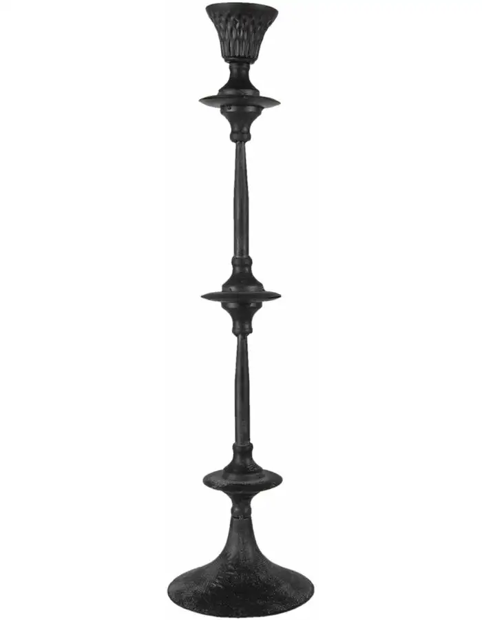 Clayre & Eef 5Y0924 Kerzenständer Schwarz Durchmesser 15x60 cm