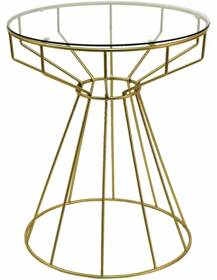 Clayre & Eef 5Y0994 Beistelltisch Goldfarbig Ø 50x60 cm