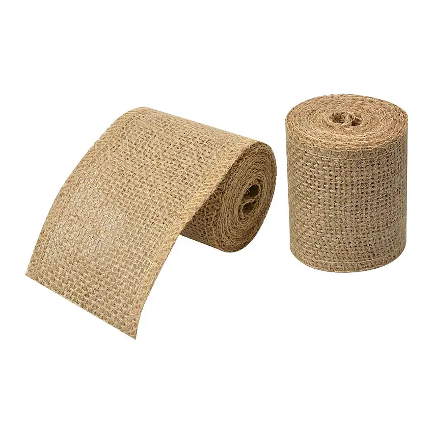 Clayre & Eef 66212 Juteband Braun 5x600 cm Schleife Dekoband Natur