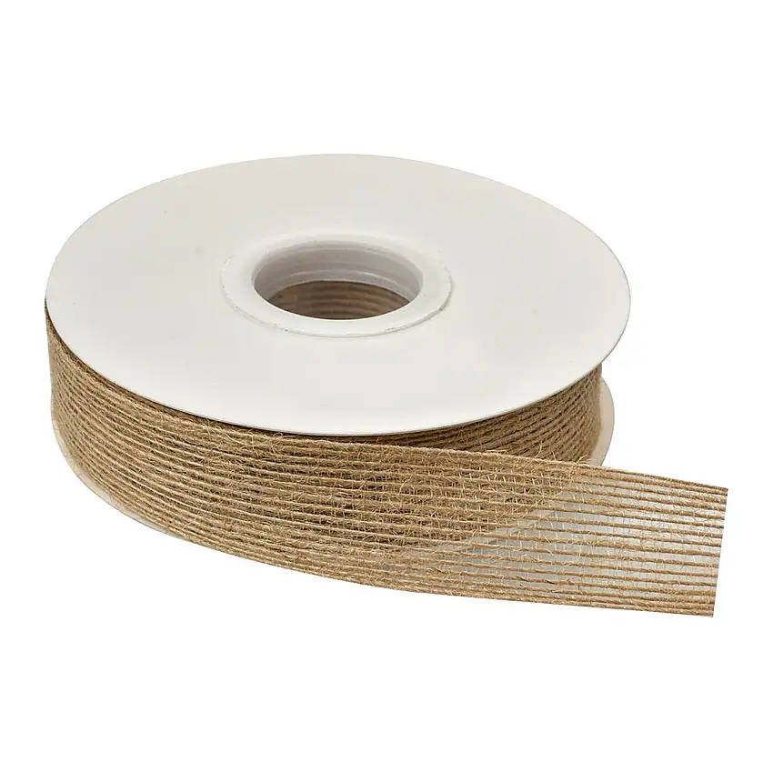 Clayre & Eef Jute Schleife Braun Ø12x3cm 15m Rolle Dekoband