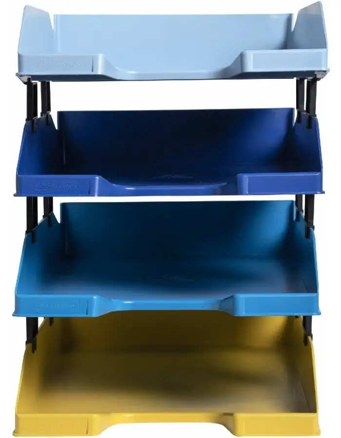 Exacompta 113202SETD Briefablage Set 4-teilig Combo Midi A4+ Farben sortiert