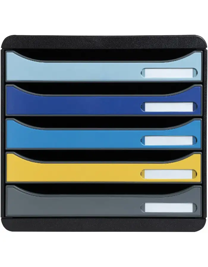 Exacompta 3094202D Schubladenbox Big Box Plus 5 Schubladen Bee Blue