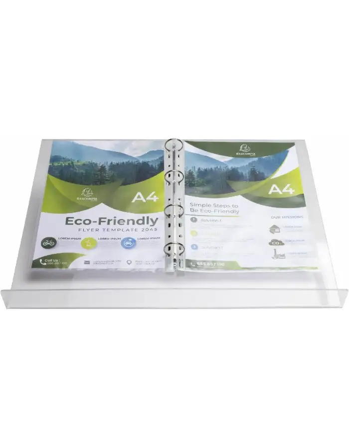 Exacompta 81458D Tisch-Lesepult A3 mit Ringmechanik Kristall