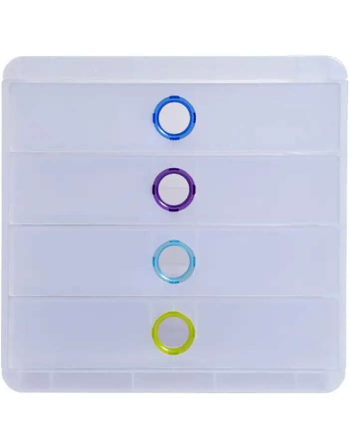 Exacompta Chromaline Schubladenbox 4 Schubladen POP-BOX für A4+ Dokumente