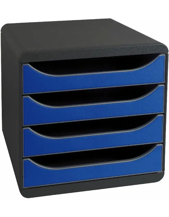 Exacompta Schubladenbox Big Box 4 offene Schubladen Iderama Königsblau