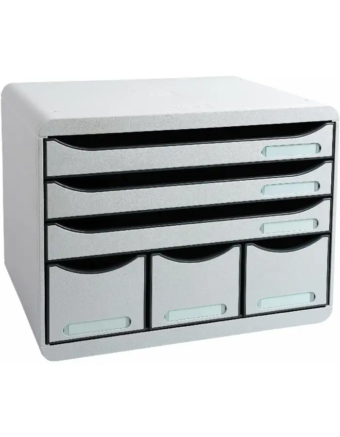 Exacompta Schubladenbox STOREBOX 6 offene Schubladen Office Lichtgrau