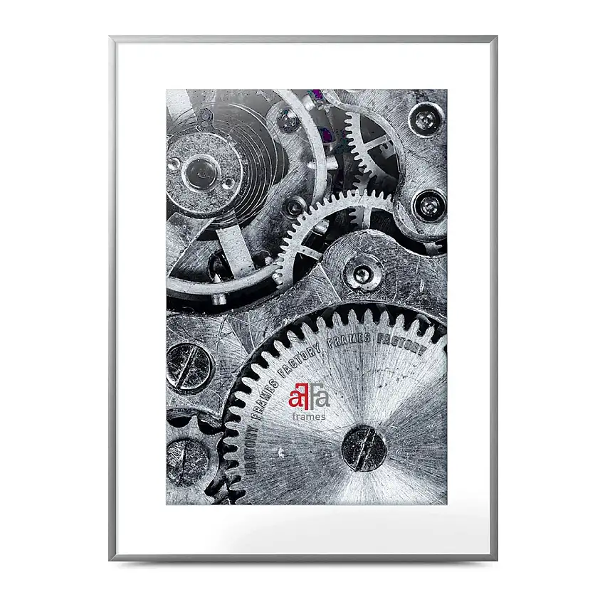 FramesFactory Aluminium Bilderrahmen 60x80 cm Silber Acrylglas