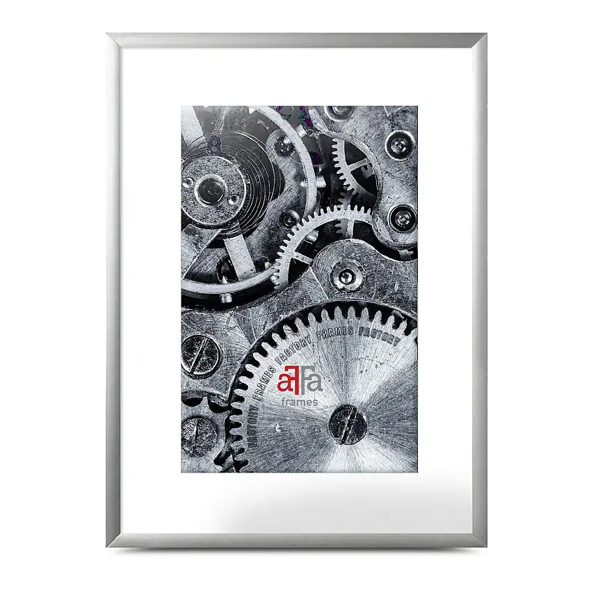 FramesFactory Aluminiumrahmen 40x60 cm silber Kunstglas