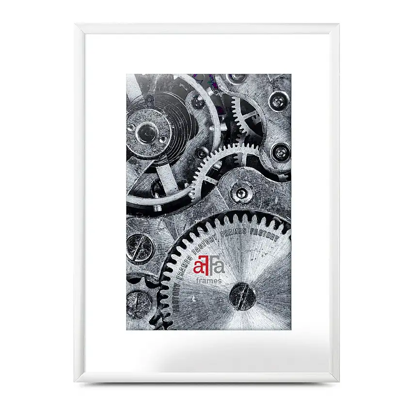 FramesFactory Aluminiumrahmen 40x60 cm weiß Acrylglas