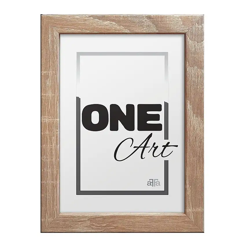 FramesFactory Bilderrahmen Hekla 18x24 cm Sandwashed Oak RMDF HEKLA/JB 18x24