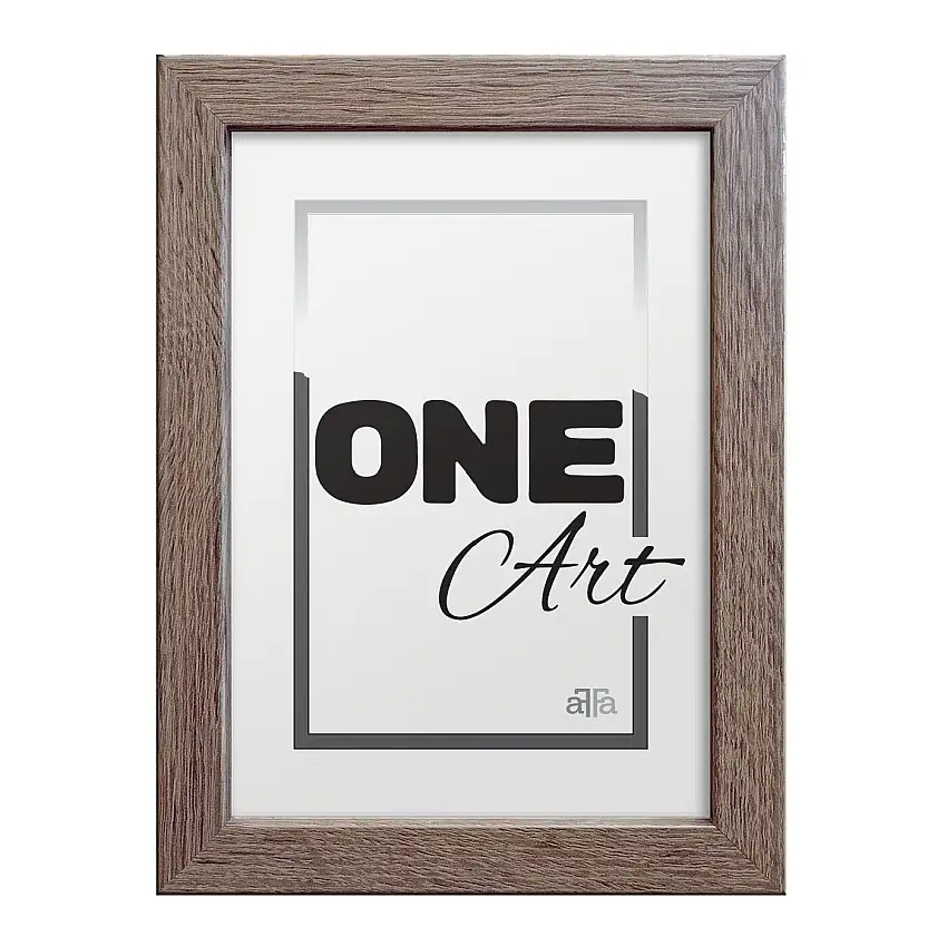 FramesFactory Bilderrahmen Hekla 18x24 cm Smoke Oak RMDF HEKLA/DS 18x24