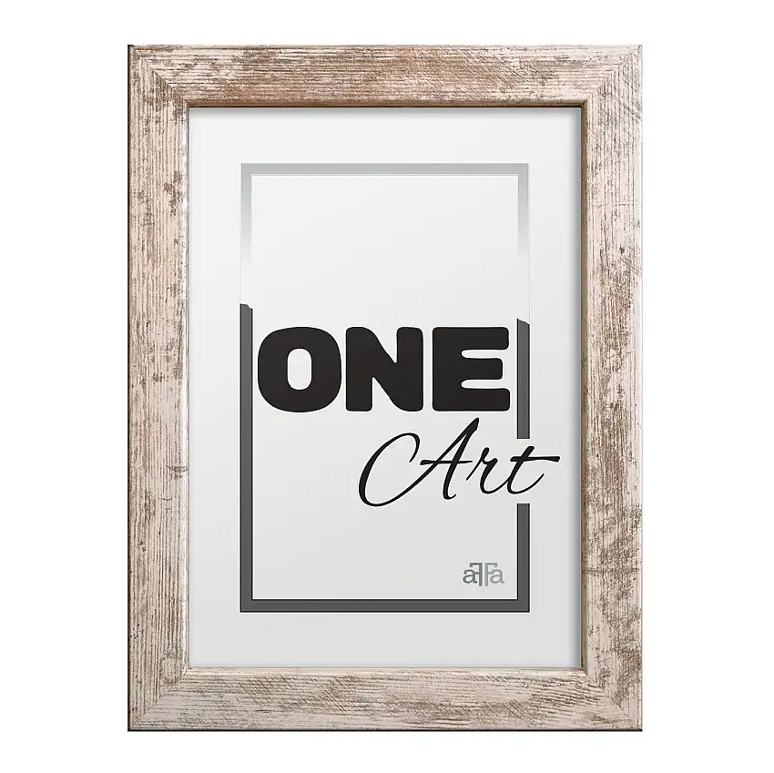 FramesFactory Bilderrahmen Hekla 18x24 cm Vintage White Wash