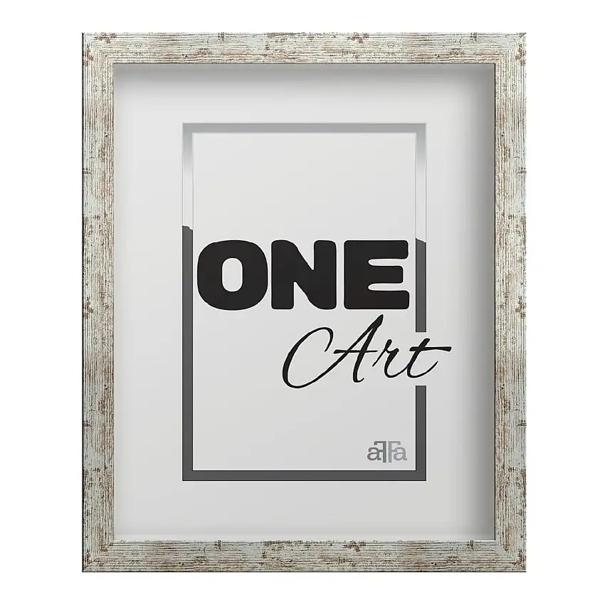FramesFactory Bilderrahmen Hekla 24x30 cm Vintage White Wash RMDF HEKLA/BS