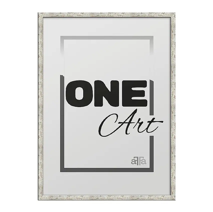 FramesFactory Bilderrahmen Hekla 50x70 cm Vintage White Wash RMDF HEKLA/BS
