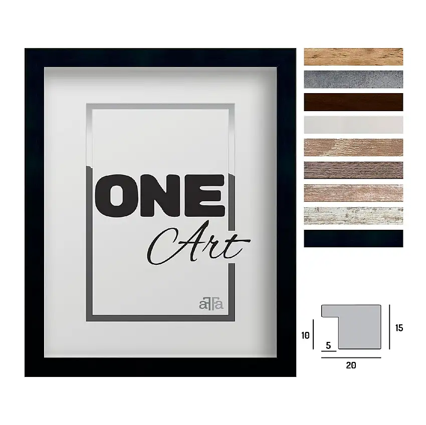 FramesFactory Hekla Bilderrahmen MDF Holzoptik 10x15 bis 70x100 cm Vintage Look