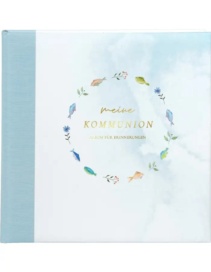 Goldbuch Fotoalbum Kommunion Himmelsfische 25x25 cm 58 Seiten Pergamin