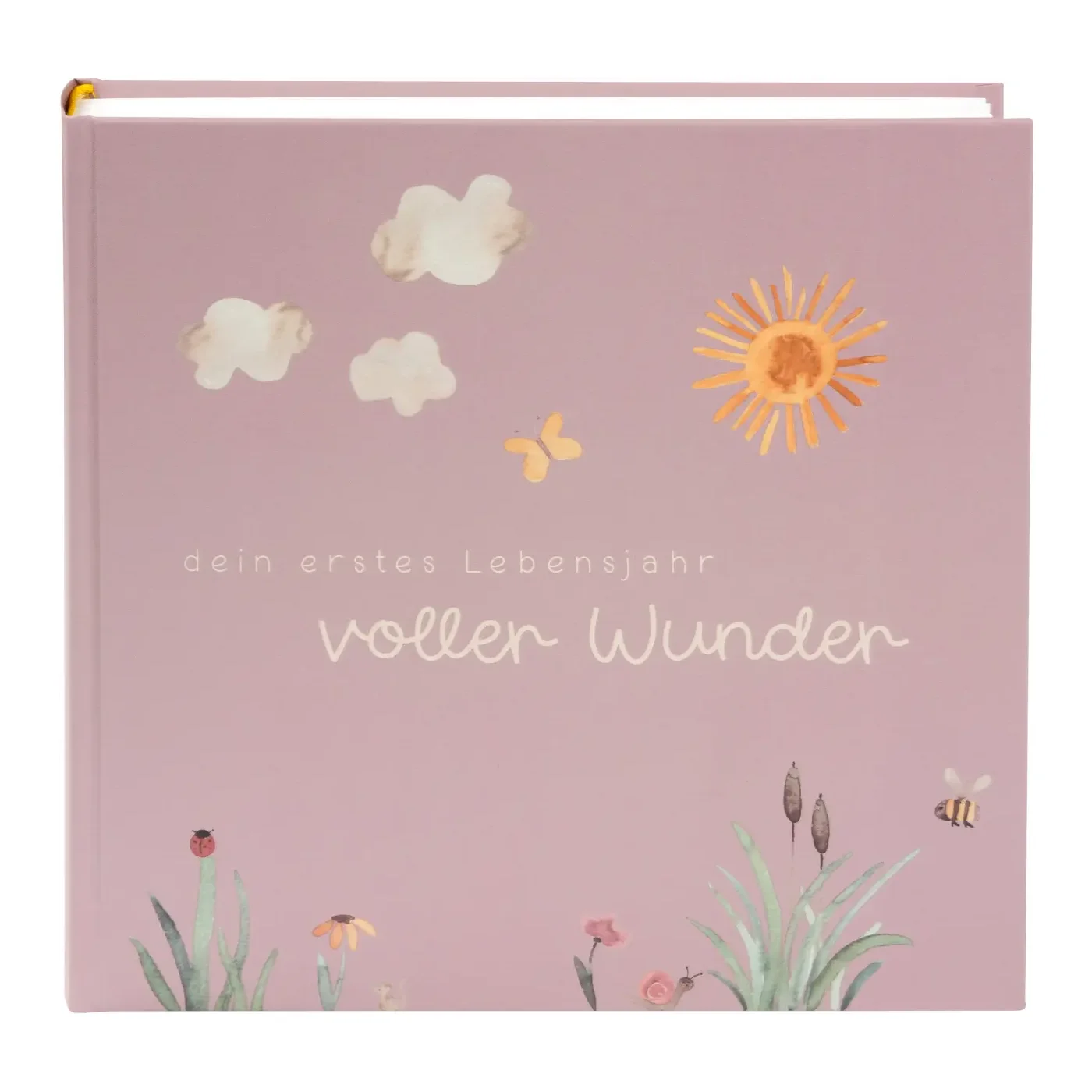 Goldbuch Fotoalbum voller Wunder - Wiese altrosa 25x25 cm