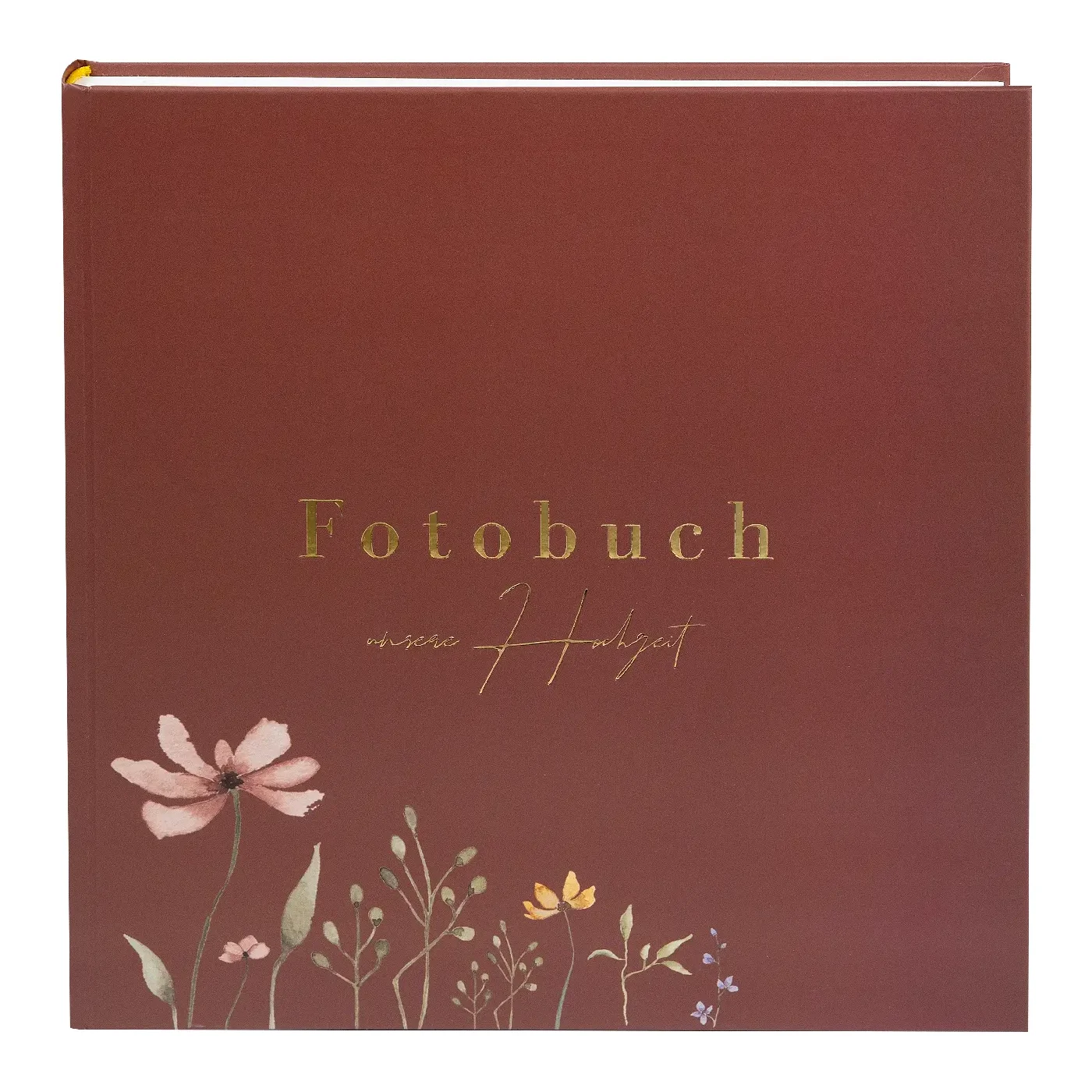 Goldbuch Hochzeitsalbum Blütenliebe bordeaux 30x31 cm 60 Seiten Goldprägung