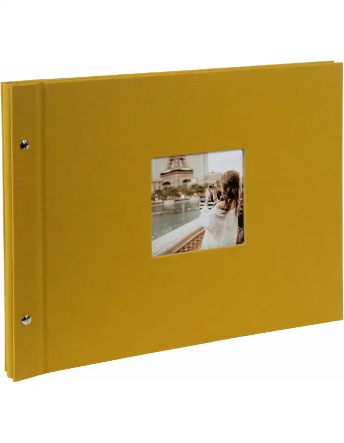 Goldbuch Schraubalbum Bella Vista senf 39x31 cm 40 weiße Seiten