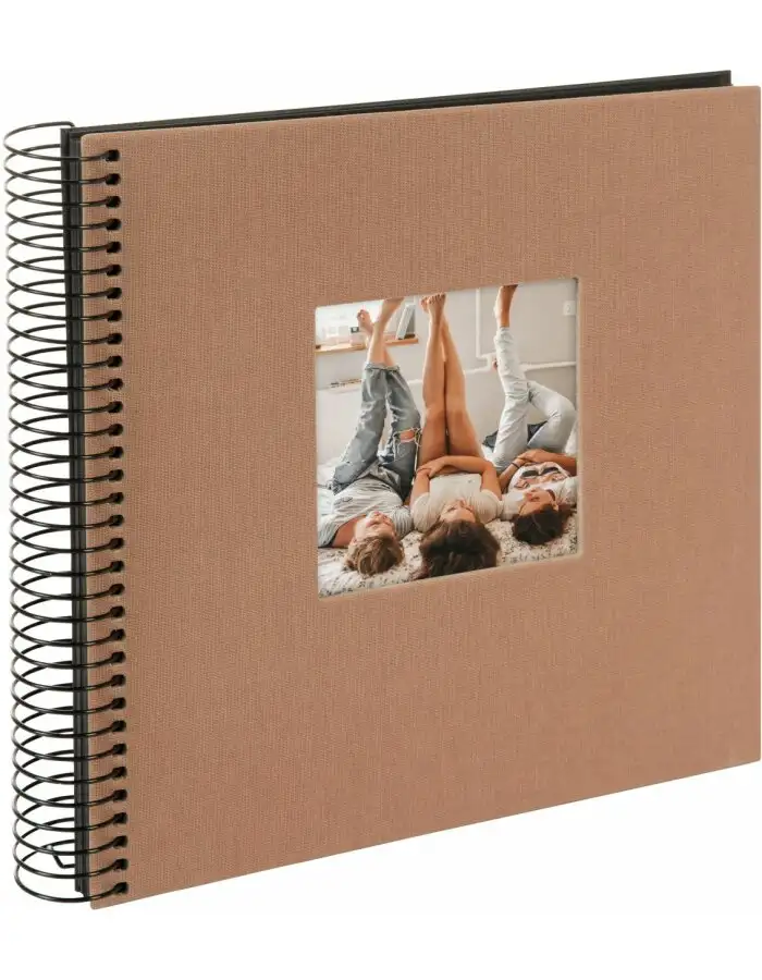 Goldbuch Spiralalbum Bella Vista haselnuss 20x20 cm 40 schwarze Seiten