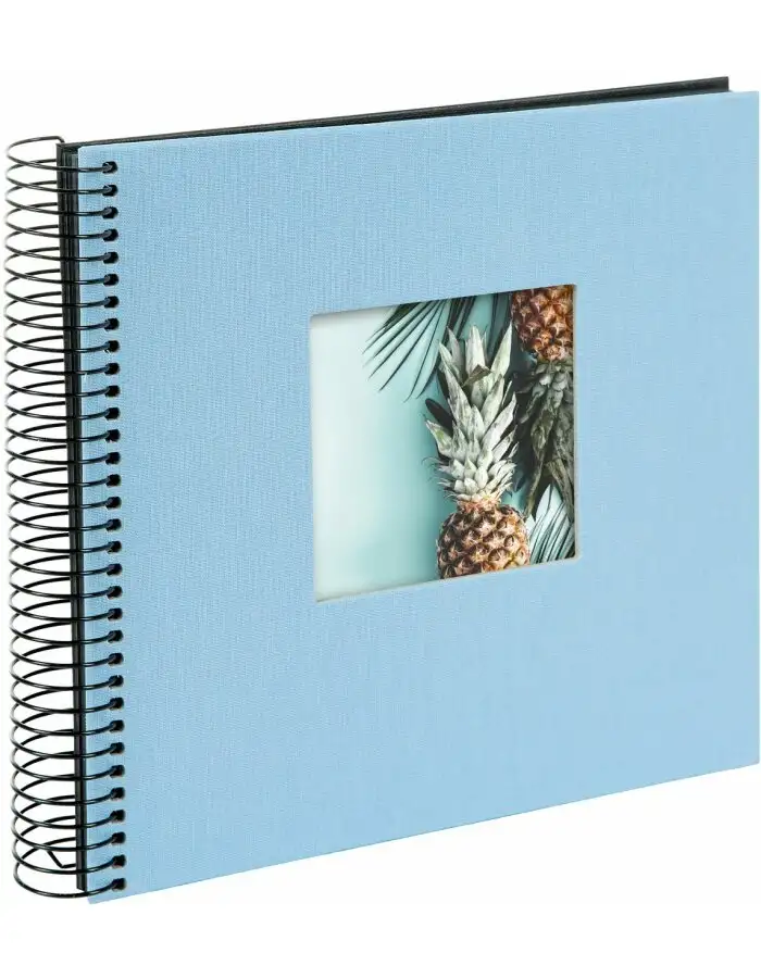 Goldbuch Spiralalbum Bella Vista himmelblau 20x20 cm 40 schwarze Seiten
