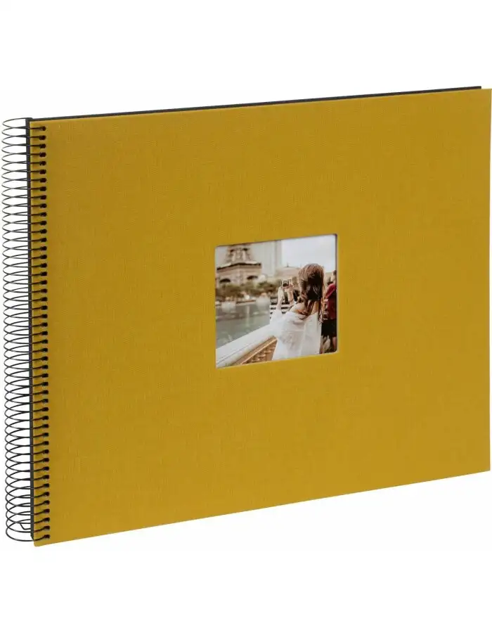 Goldbuch Spiralalbum Bella Vista Senf 34x30 cm 40 Seiten Ausstanzung