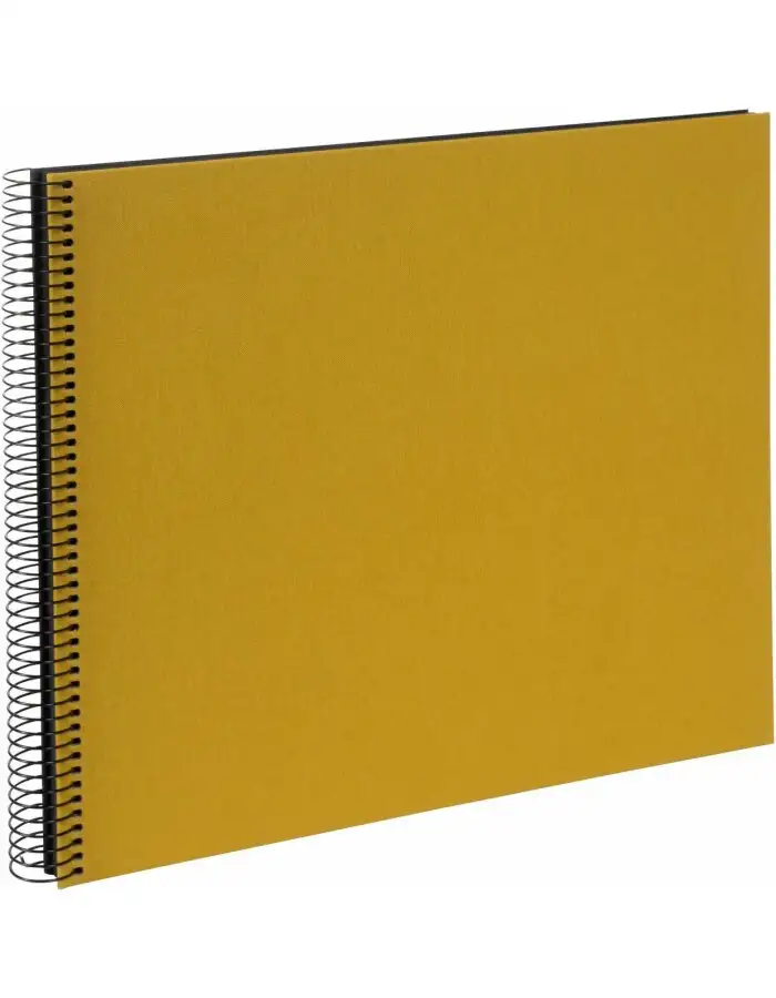 Goldbuch Spiralalbum Bella Vista Senf 35x30 cm 40 schwarze Seiten