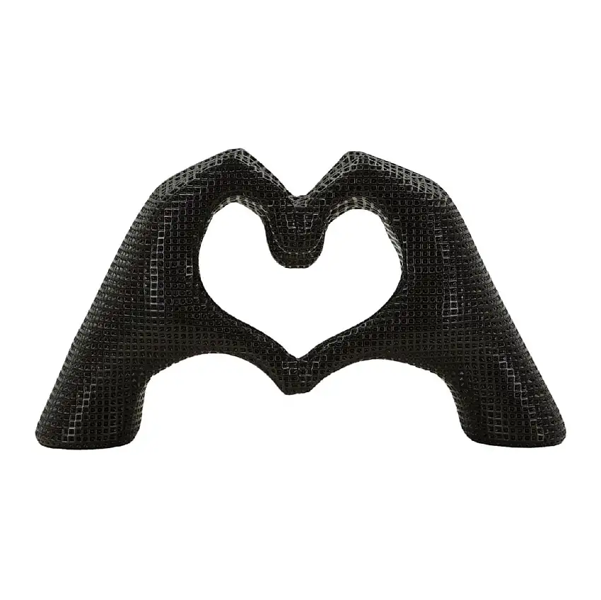 Hands Lover Skulptur Polyresin Schwarz 25x7 5x13 5 cm Moderne Dekofigur