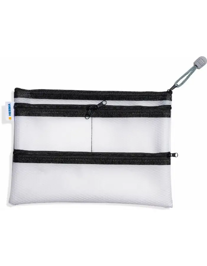 HERMA 20295 Multibag Universaltasche A5 Transparent Schwarz 26x20 cm