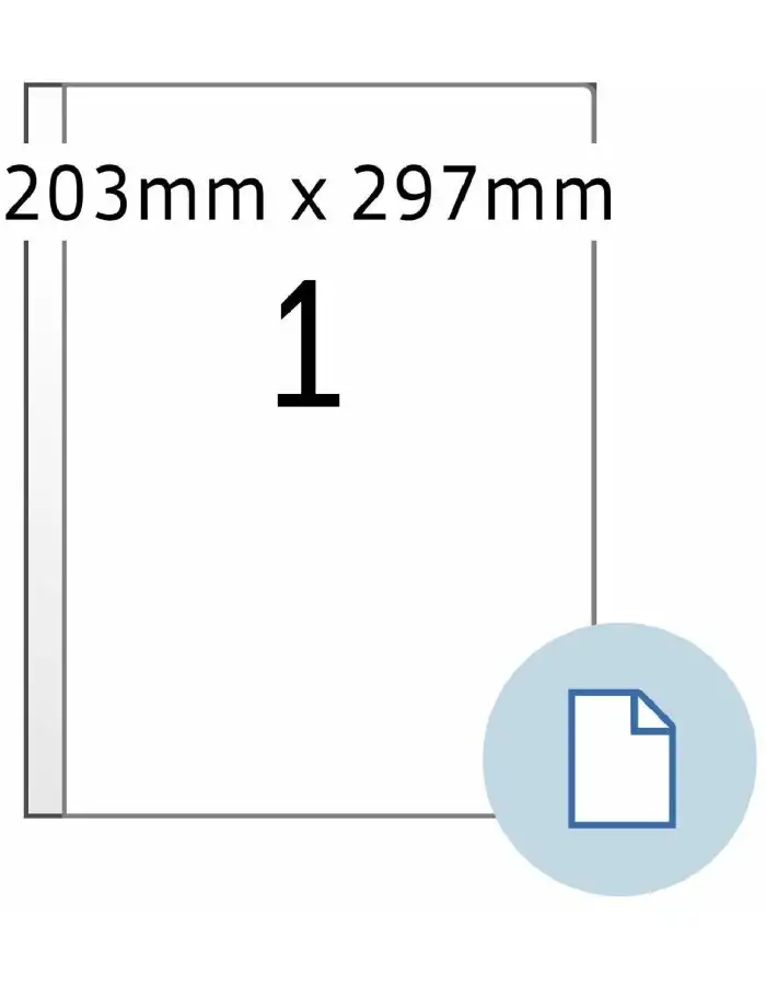 HERMA 58101 Blattetiketten A4 PE-Folie weiß 203x297mm 250 Blatt