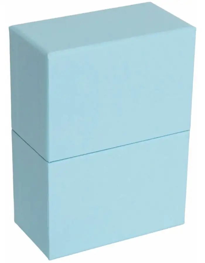 HNFD Fotobox Parda 300 Fotos 10x15 cm Aqua stehend mit Kragen Papiereinband