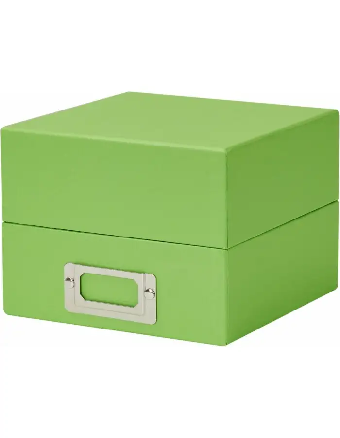 HNFD Fotobox Sawala 10x15 cm Apfelgrün mit Etikettenhalter und Trennern