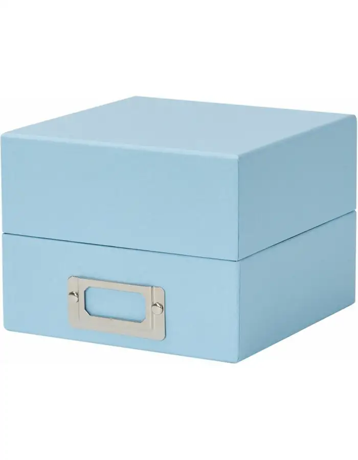 HNFD Fotobox Sawala 10x15 cm Aqua mit Trennern und Etikettenhalter