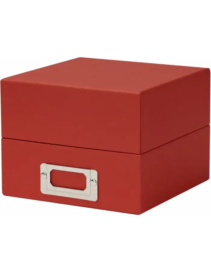 HNFD Fotobox Sawala 10x15 cm tomate mit Papiereinband und Trennern